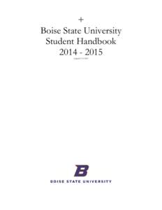 + Boise State University Student HandbookUpdated