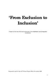 From Exclusion to Inclusion