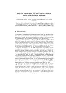 Efficient algorithms for distributed shortest paths on power-law networks Gianlorenzo D’Angelo1 , Mattia D’Emidio2 , Daniele Frigioni2 , and Daniele Romano2 1