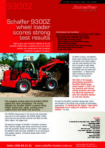 Schaffer Articulated Loader Case Studies  9300Z Schaffer 9300Z wheel loader scores strong