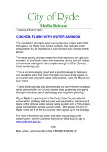 Microsoft Word - WATER SAVINGS 2007.doc