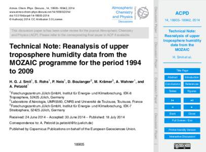 Discussion Paper  Atmos. Chem. Phys. Discuss., 14, 18905–18942, 2014 www.atmos-chem-phys-discuss.netdoi:acpd © Author(sCC Attribution 3.0 License.