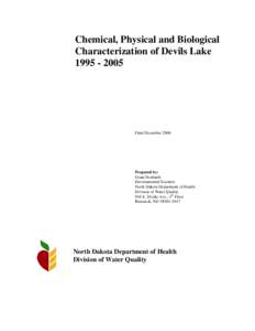 Chemical, Physical and Biological Characterization of Devils Lake[removed]Final December 2006