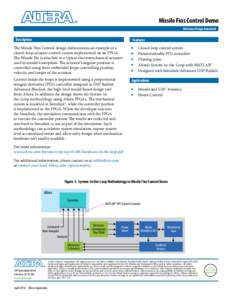 Missile Fins Control Demo Reference Design Datasheet Description  Features