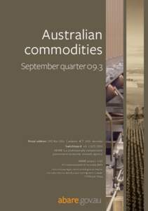 Australian commodities – September quarter[removed])