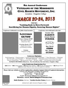Veterans of Mississippi Civil Rights Movement Conference, Jackson, MS. March 2013