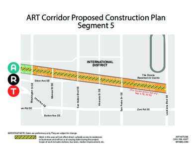 ART Corridor Proposed Construction Plan Segment 5 INTERNATIONAL DISTRICT