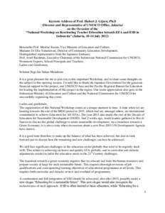 Philosophy of education / United Nations / Sustainable development / International development / Education for Sustainable Development / Sustainability / Education For All / Lifelong learning / United Nations Decade of Education for Sustainable Development / UNESCO / Education / Knowledge