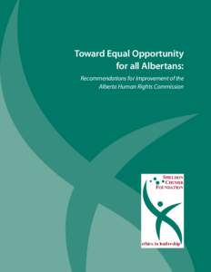 Toward Equal Opportunity for all Albertans: Recommendations for Improvement of the Alberta Human Rights Commission  SHELDON