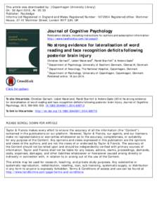 This article was downloaded by: [Copenhagen University Library] On: 30 April 2015, At: 05:33 Publisher: Routledge Informa Ltd Registered in England and Wales Registered Number: Registered office: Mortimer House, 