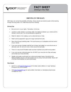 Microsoft Word - Factsheet Driving in the rain.doc