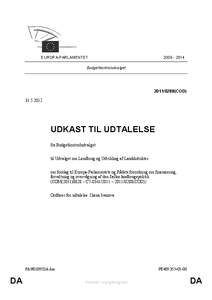 [removed]EUROPA-PARLAMENTET Budgetkontroludvalget[removed]COD)