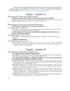 Plate Boundary Observatory / Earthscope / Cascadia subduction zone / Poster session / Continental collision / Subduction / North American Plate / Geology / Plate tectonics / GPS