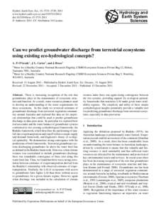 Hydrol. Earth Syst. Sci., 15, 3731–3739, 2011 www.hydrol-earth-syst-sci.netdoi:hess © Author(sCC Attribution 3.0 License.  Hydrology and