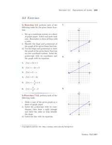 Elementary mathematics / Functions and mappings / Elementary algebra / Elementary geometry / Linear equation / Linear function / Slope / Graph of a function / Line / Mathematics / Mathematical analysis / Analytic geometry
