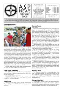 ASP NEWS FebruaryThe Newsletter of the