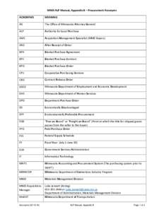 Procurement / Supply chain management / Systems engineering / Government procurement in the United States / National Association of State Procurement Officials / Purchase order / Purchasing / Acronym / E-procurement / MMD