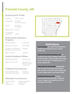 Poinsett County, AR Socioeconomic Profile Population: 22,583