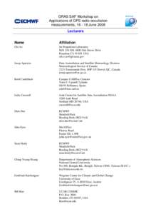 EUMETSAT / Radio occultation / Deutscher Wetterdienst / Met Office / Shinfield / Darmstadt / Exeter / Danish Meteorological Institute / Meteorology / Atmospheric sciences / Local government in England