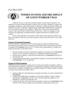 Microsoft Word - Women in STEM and the Impact of Guest Worker Visas 2014