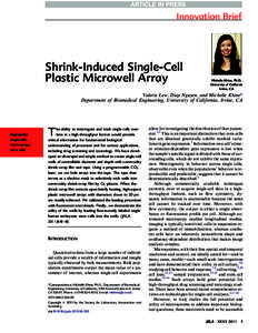 Shrink-Induced Single-Cell Plastic Microwell Array