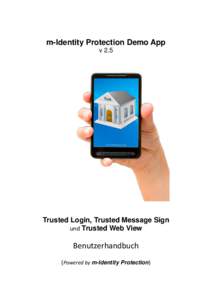 m-Identity Protection Demo App v 2.5 Trusted Login, Trusted Message Sign und Trusted Web View