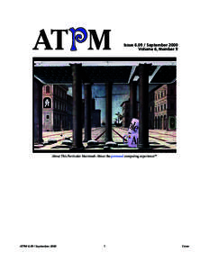 Cover  ATPM Issue[removed]September 2000 Volume 6, Number 9