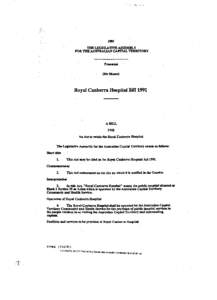 1991 THE LEGISLATIVE ASSEMBLY FOR THE AUSTRALIAN CAPITAL TERRITORY Presented (Mr Moore)