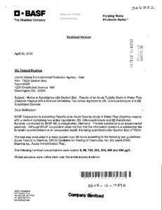 8EHQ-10-17892A  TSCA 8(e) Notice