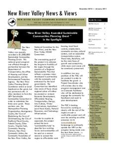 New River Valley News & Views  December 2010 — January 2011 NEW RIVER VALLEY PLANNING DISTRICT COMMISSION 6580 Valley Center Drive, Suite 124, Radford, VA 24141