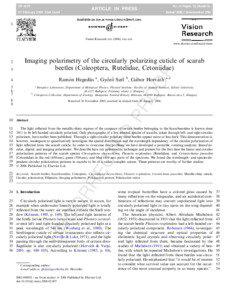 Physics / Circular polarization / Polarizer / Linear polarization / Birefringence / Cetonia aurata / Stokes parameters / Polarimetry / Polarimeter / Polarization / Optics / Electromagnetic radiation