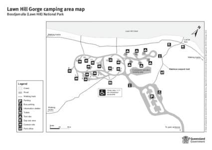 Lawn Hill Gorge camping area map Boodjamulla (Lawn Hill) National Park