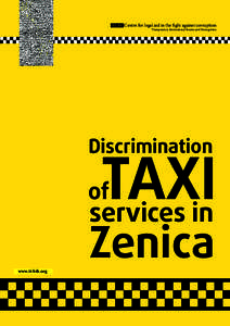 ALAC Centre for legal aid in the fight against corruption Transparency International Bosnia and Herzegovina Discrimination  TAXI