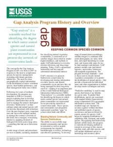 Gap Analysis Program History and Overview