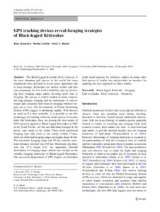 J Ornithol[removed]:459–467 DOI[removed]s10336[removed]y ORIGINAL ARTICLE  GPS tracking devices reveal foraging strategies