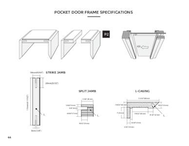 POCKET DOOR FRAME SPECIFICATIONS  P2 STRIKE JAMB