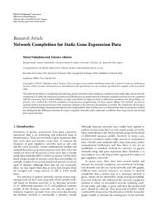 Network Completion for Static Gene Expression Data