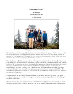 BMN HIKE REPORT Mt. Fromme Saturday Augustby Mark Johnston  Hiking group on south summit. Chloe Tu photo.