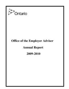 Office of the Employer Adviser Annual Report[removed] Annual Report[removed]