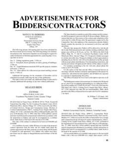 ADVERTISEMENTS FOR  BIDDERS/CONTRACTORS NOTICE TO BIDDERS OFFICE OF GENERAL SERVICES