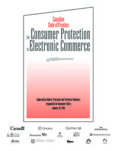 Canadian Code of Practice Consumer Protection Electronic Commerce