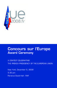 Concours sur l’Europe Award Ceremony A CONTEST CELEBRATING