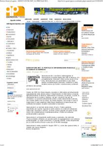 Notizie Genova Liguria - GENOVATUNE.NET, IL PORTALE DI I...  Liguria online editoriale