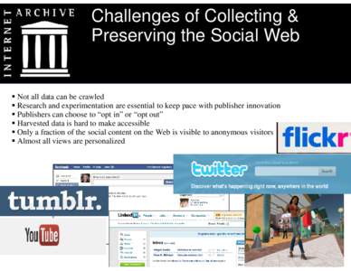 Archiving the Web: Past, Present, & Future