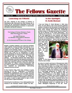 Microsoft Word - The Fellows Gazette, Summer 2011