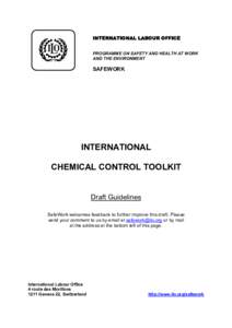 SAFEWORK CHEMICAL CONTROL TOOLKIT