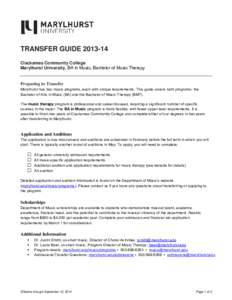 Transfer Guide - CCC Music Programs