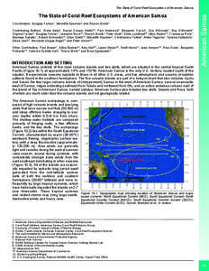 Physical geography / Acropora / National Park of American Samoa / Staghorn coral / American Samoa / Coral / Fagatele Bay National Marine Sanctuary / Ofu-Olosega / Tutuila / Coral reefs / Anthozoa / Acroporidae