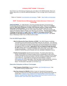 Environmental data / Algae / Biological oceanography / Fisheries / Integrated Ocean Observing System / National Oceanic and Atmospheric Administration / Argo / National Oceanographic Data Center / British Oceanographic Data Centre / Water / Oceanography / Earth