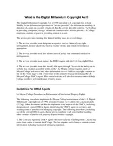 What is the Digital Millennium Copyright Act